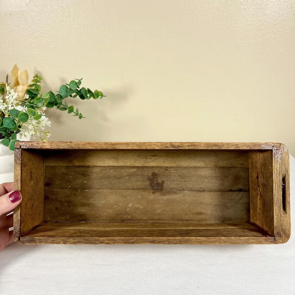 Old Antique Wooden Sewing Machine Drawer | Trinket Box | Recipe Box
